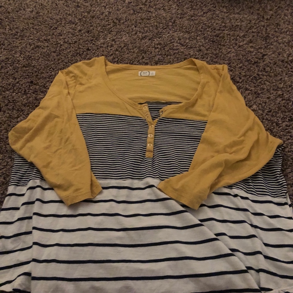 Stopped 3 quarter sleeve shirt